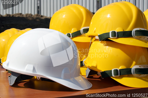 Image of Bunch of helmets