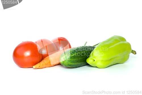 Image of Tomatoes, carrot, cucumber and sweet pepper