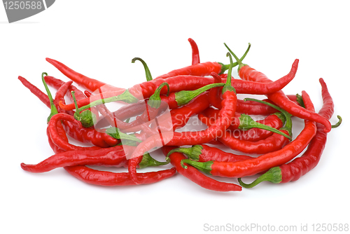 Image of Pile of red chili peppers