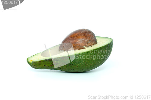 Image of Avocado half with kernel