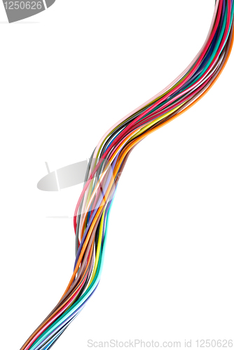 Image of Twisted different colored wires