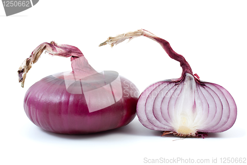 Image of Purple onion and half