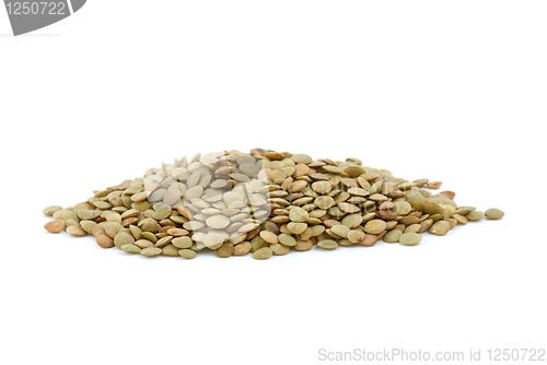 Image of Small pile of dried lentil seeds