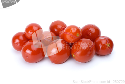 Image of Few marinated red cherry tomatoes