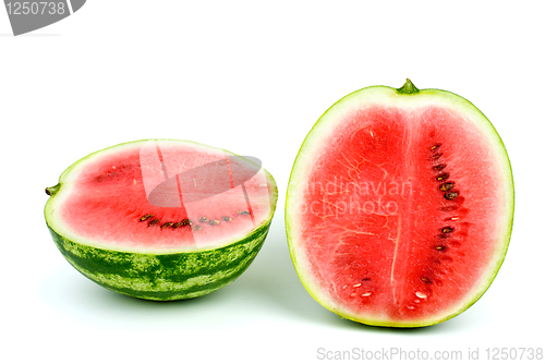 Image of Two halves of watermelon