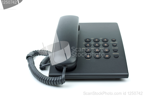 Image of Modern black office phone