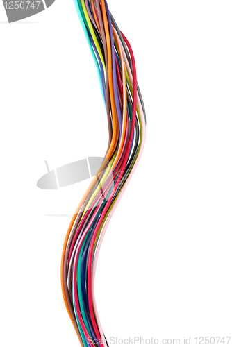 Image of Bunch of different colored wires