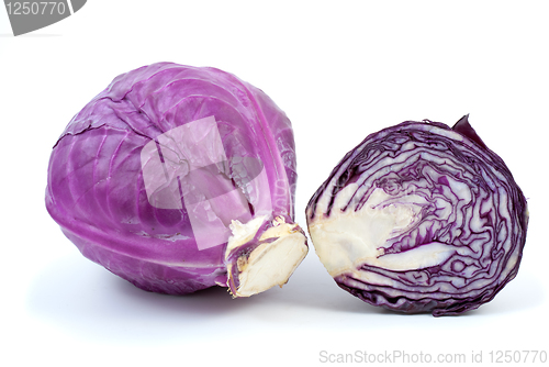 Image of Violet cabbage and half