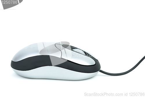 Image of Stylish silver computer mouse