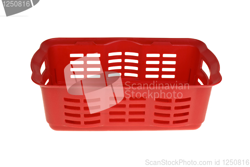 Image of Red plastic vegetable basket