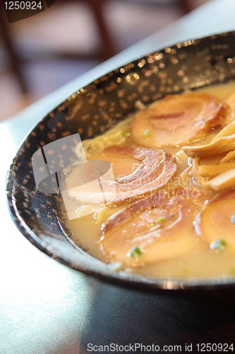 Image of pork with noodle in japanese style 