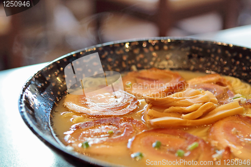 Image of pork with noodle in japanese style 