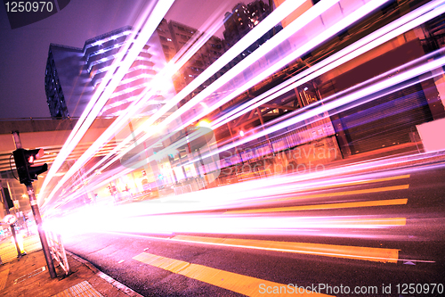 Image of Modern urban landscape at night 