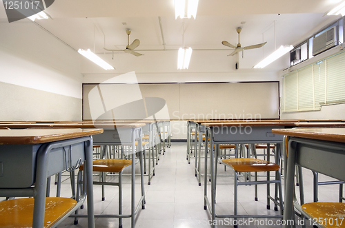 Image of Empty big classroom at school