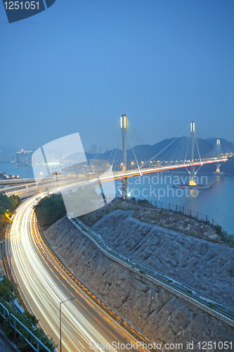 Image of highway and Ting Kau bridge 