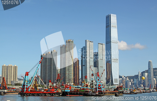 Image of Hong Kong Skyline in the afternoon. 