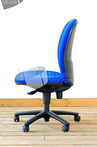 Image of modern blue office chair