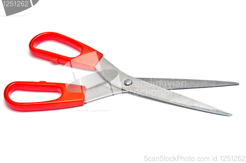 Image of Red handled scissors 