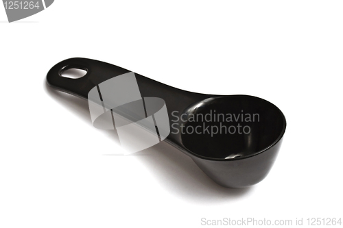 Image of Black plastic coffee scoop