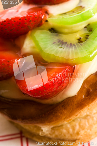 Image of French cake with fresh fruits