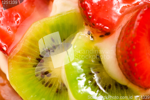 Image of French cake with fresh fruits