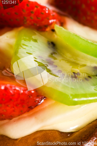 Image of French cake with fresh fruits