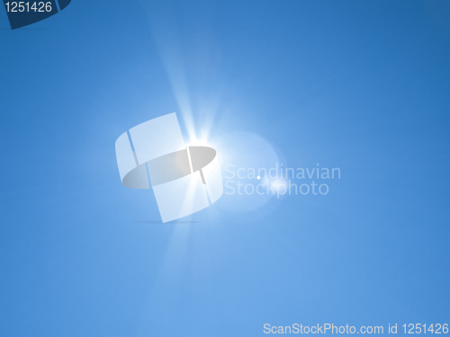 Image of sun lens flare