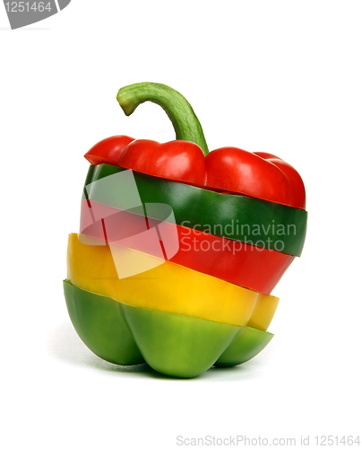 Image of Peppers on a white background.