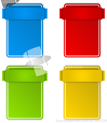 Image of Set of Colorful Text Box
