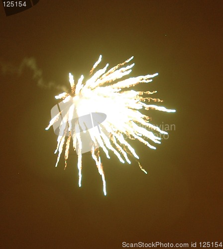 Image of White firework rain