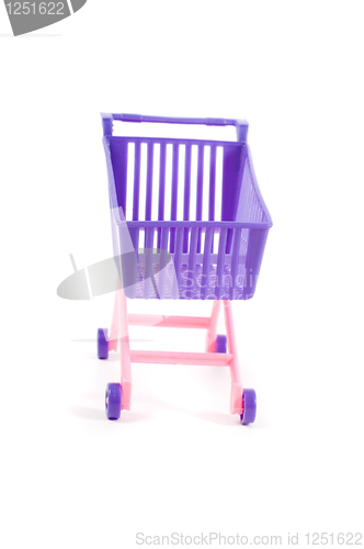 Image of Conceptual photo with miniature shopping-cart