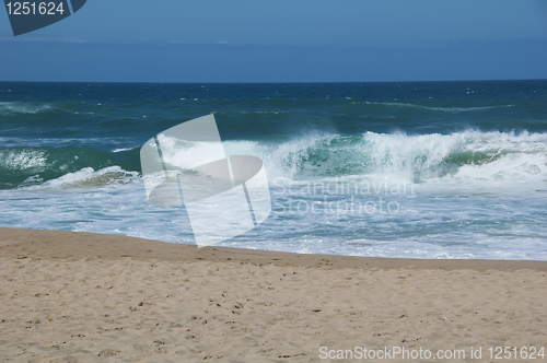 Image of Beach: blue ocean and sand