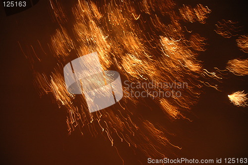 Image of Yellow firework rain