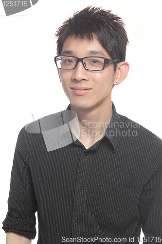 Image of Chinese men face the camera smiling 