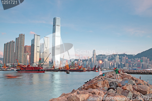 Image of hong kong and breakwater