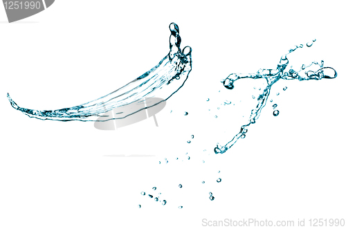 Image of Blue color water splash 
