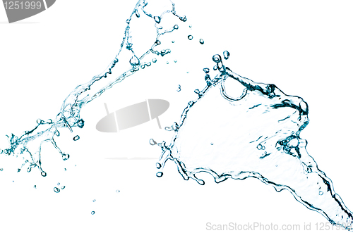 Image of Blue color water splash 