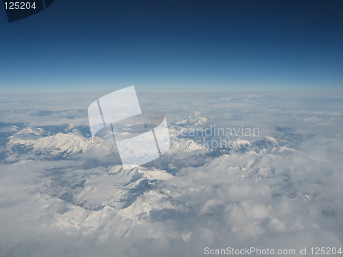 Image of Alps from the sky