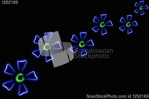 Image of Abstract background - shine flowers