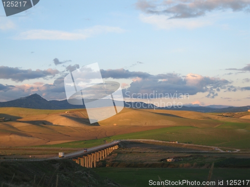 Image of Sunset landscape Sicily