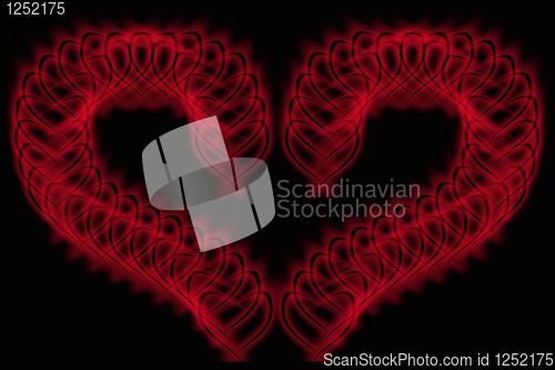 Image of Abstract background - shine hearts