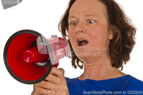 Image of Woman with megaphone