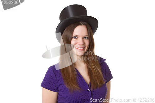 Image of Woman with  Chapeu Claque