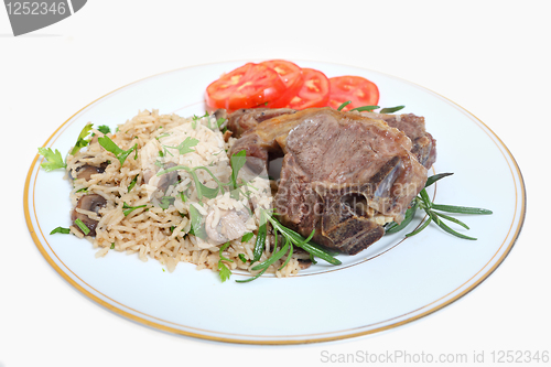 Image of Lamb chops with rice