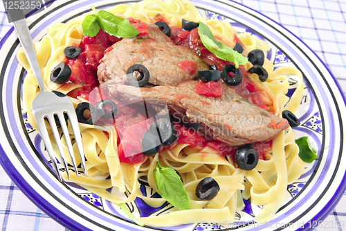 Image of Veal Mediterranean meal angled
