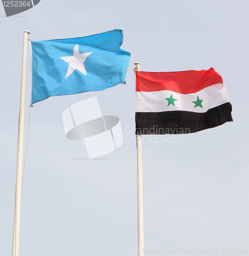 Image of Somalian and Syrian flags