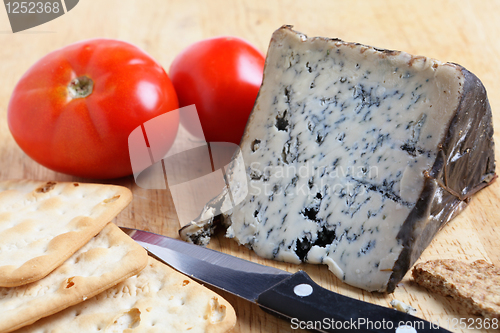 Image of Wedge of blue cheese