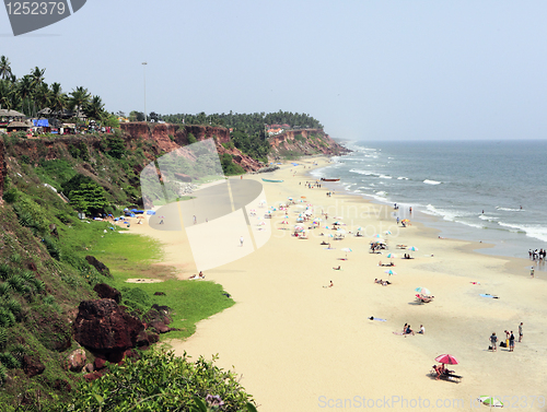 Image of Varkala beach and cliff