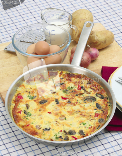 Image of Spanish omelet tortilla vertical