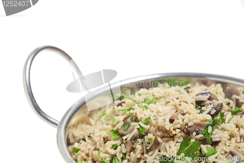 Image of Mushroom pilau closeup